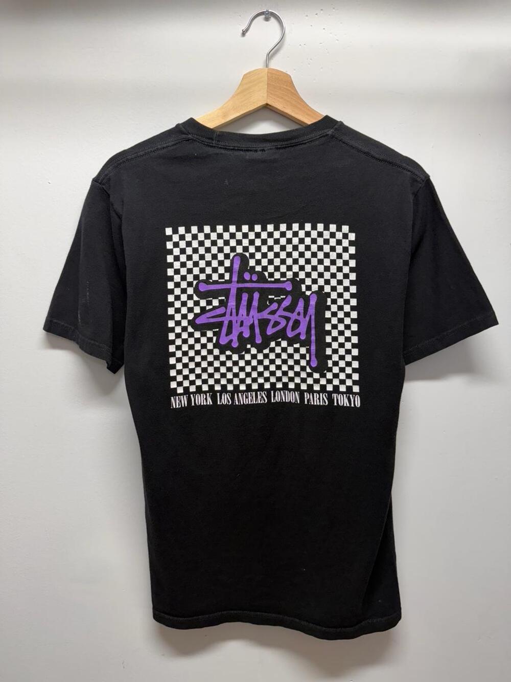 Stüssy Checkerboard World Tour Graphic T-Shirt
